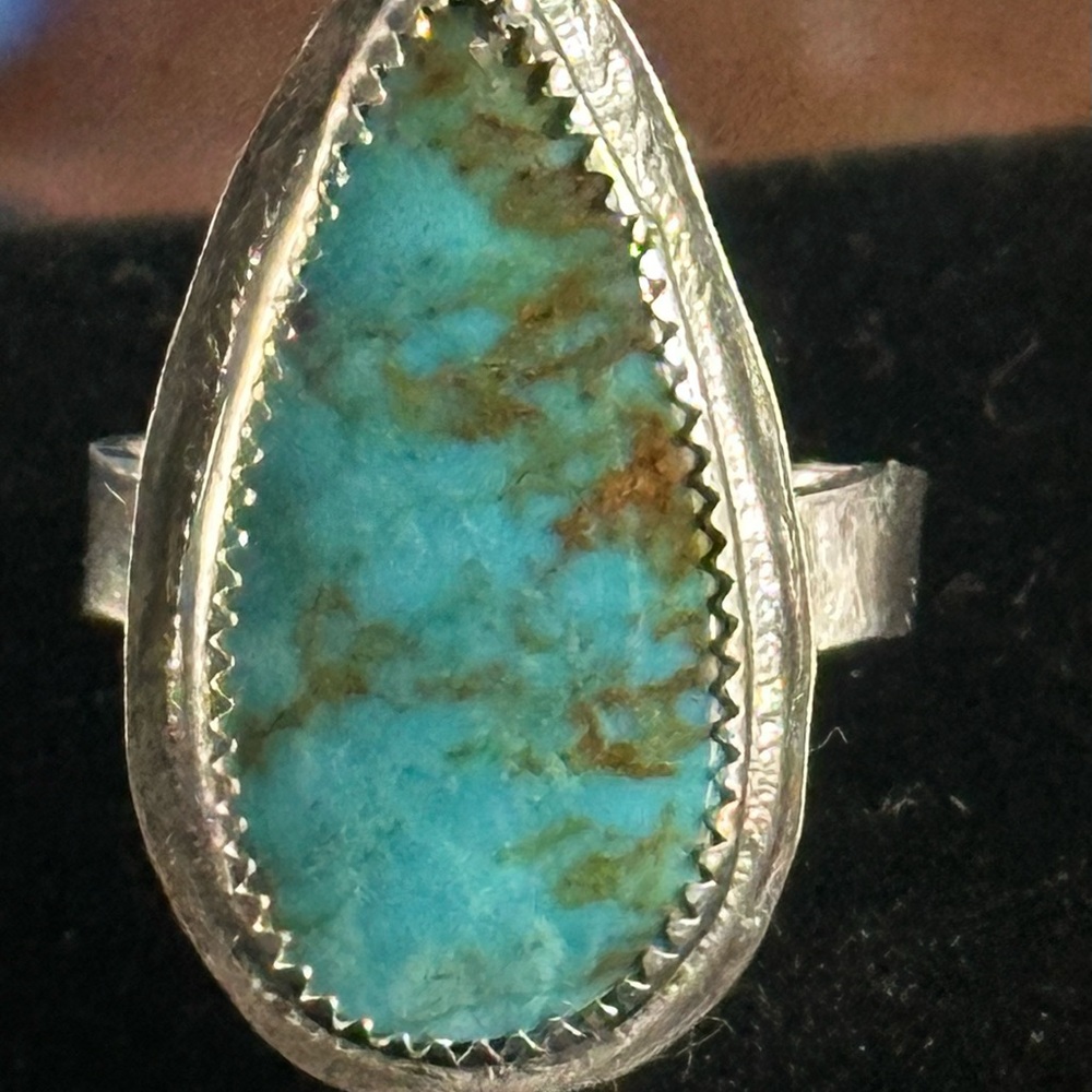 Royston turquoise, and sterling silver ring